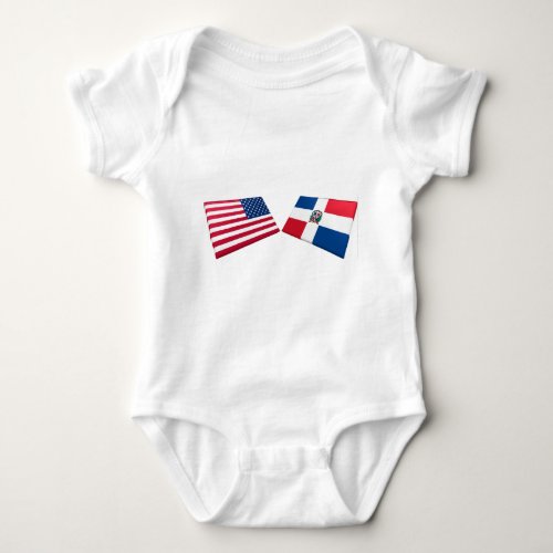 US  Dominican Republic Flags Baby Bodysuit