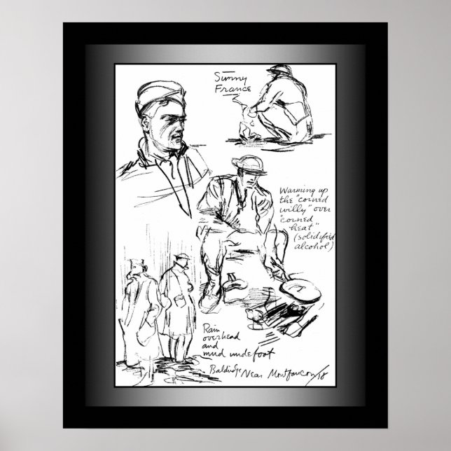 US Doughboys ~ Stars & Stripes ~ World War One ~ Poster (Front)