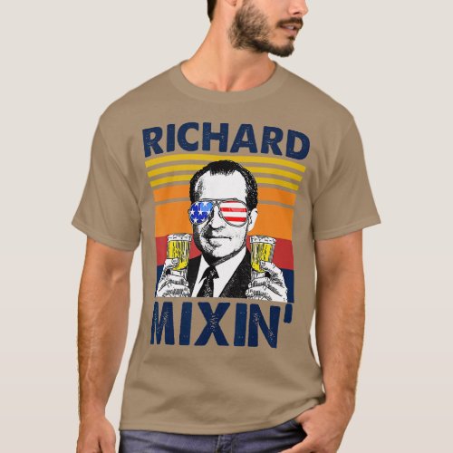 US drink richard mixin 4th of july independence da T_Shirt