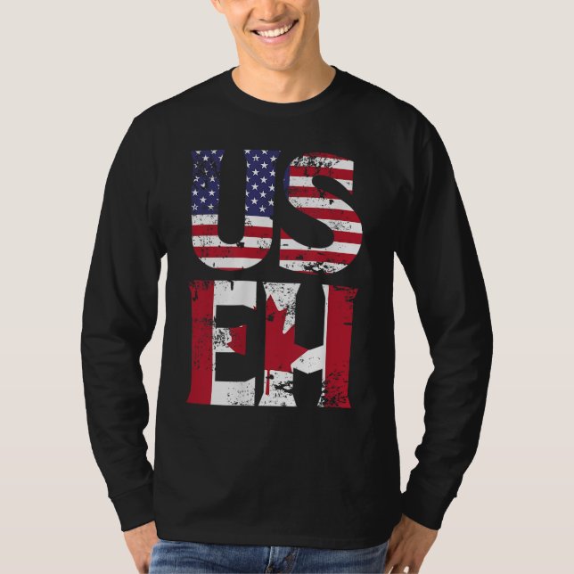 US EH American Canadian Funny Meme Quote T-Shirt (Front)