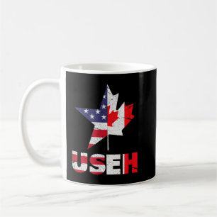 US EH Funny Canada American Flag Coffee Mug