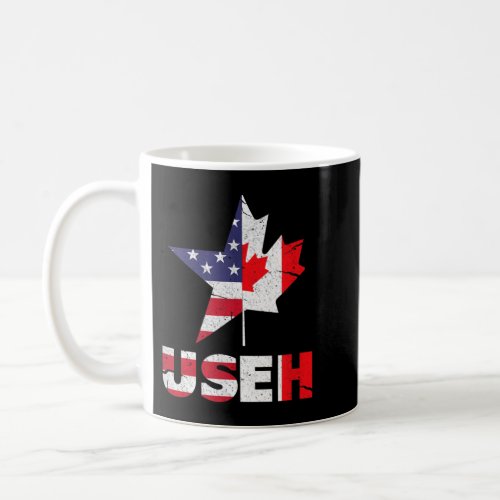 US EH Funny Canada American Flag Coffee Mug