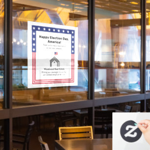 US Election Day Real Estate Office Decoration Window Cling