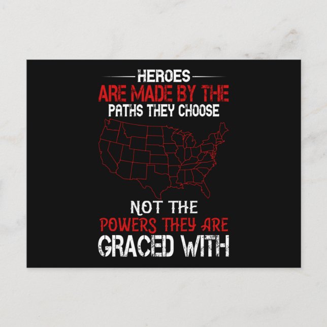 US Election Heroes Are Made By The Paths Postcard (Front)