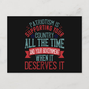 US Election - Patriotism Is Supporting Postcard