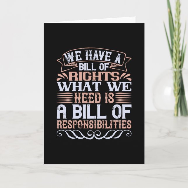 US Election - We Have Bill Of Rights Card (Front)