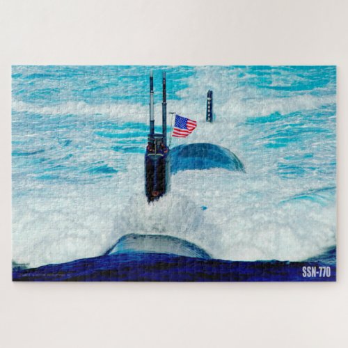 US FAST ATTACK SUBMARINE  SSN_770 20x30 INCH Jigsaw Puzzle