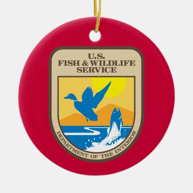US Fish and Wildlife Service Christmas Ornament (Front)
