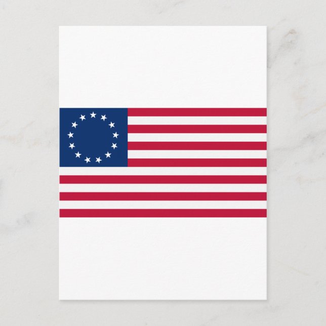 US flag 13 stars Betsy Ross Postcard (Front)
