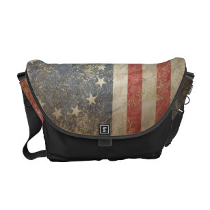 Philippines Flag Crackled Design Messenger Bag
