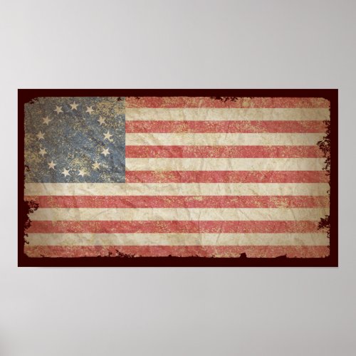 US Flag 1776 Poster
