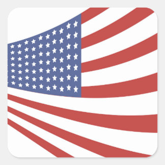 US flag (4 of july) Square Sticker