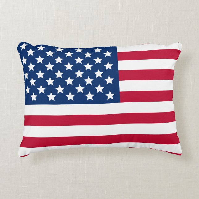 US Flag Accent Pillow (Front)