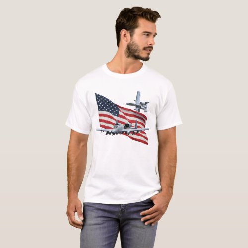 US Flag Aith A10s T_Shirt