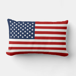 US Flag America Lumbar Pillow