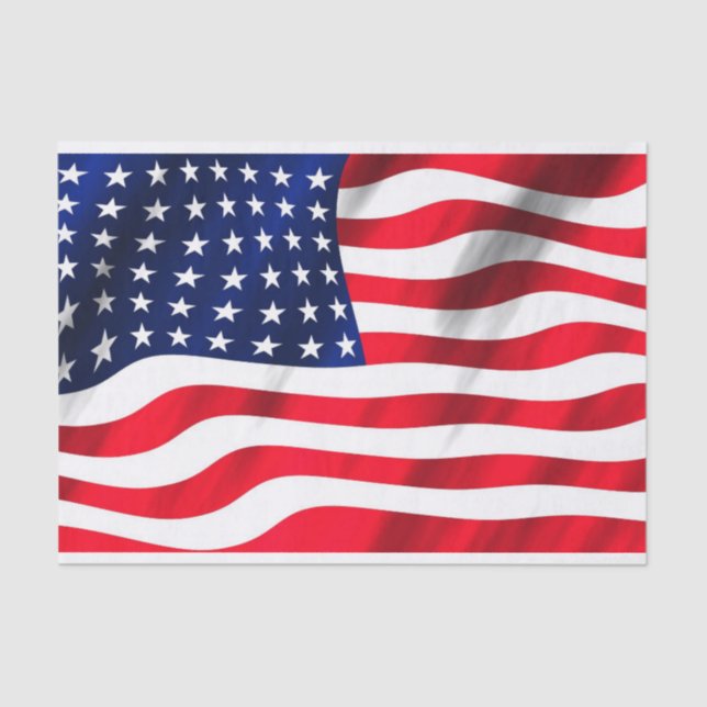 US Flag American Flag Fourth Of July Party Tissue Paper (Front)