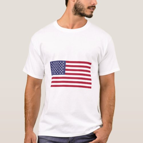 US Flag American Flag Red White  T_Shirt Trucker H