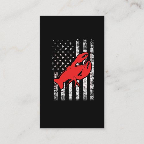 US Flag American Seafood Crawfish Lover Business Card