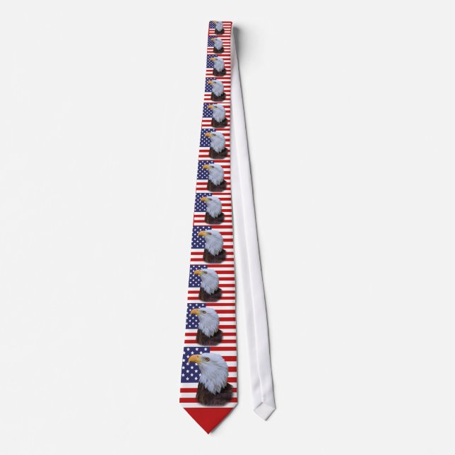 US Flag and American Eagle Neck Tie (Front)