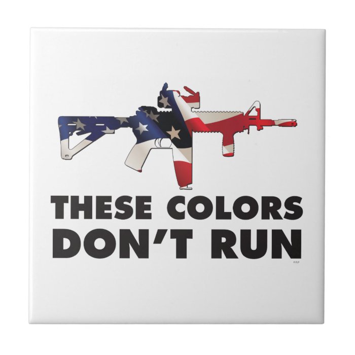US Flag and Military   These Colors Don't Run Ceramic Tiles
