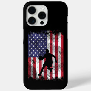 US Flag Basketball Vintage Patriotic Baller iPhone 15 Pro Max Case