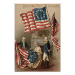 Us Flag Betsy Ross George Washington Photo Print at Zazzle