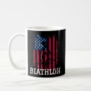 Us Flag Biathlon Coffee Mug