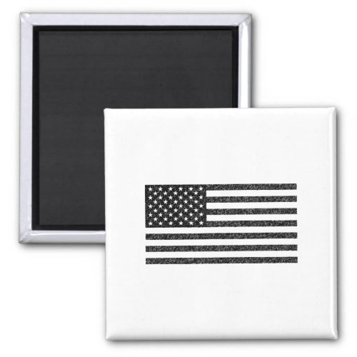 US Flag Black and White Vintage Retro Magnet