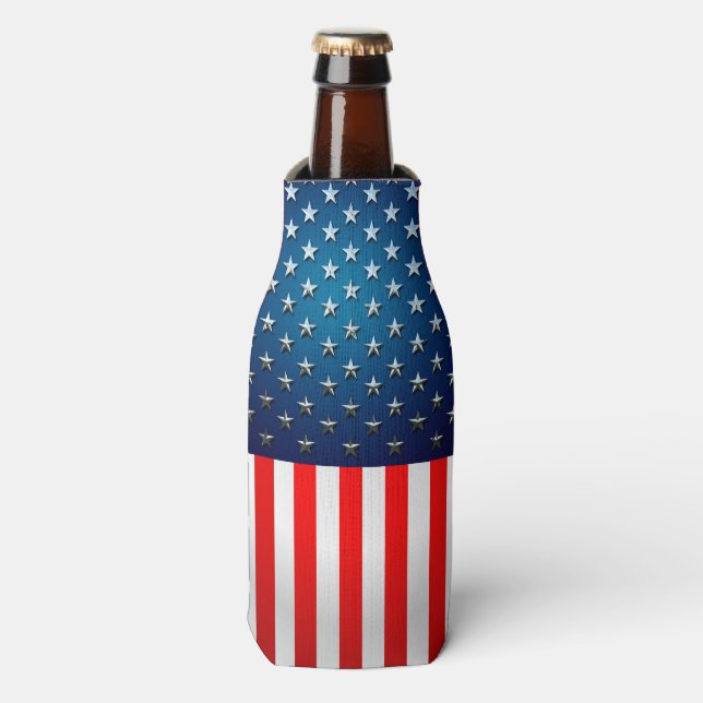 US Flag Bottle Cooler (Bottle Front)