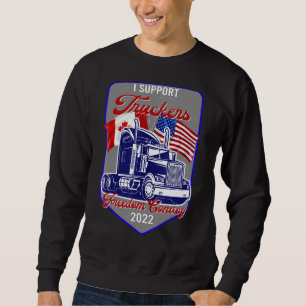 US Flag Canada Flag Freedom Convoy 2022 Support Tr Sweatshirt