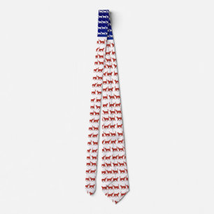 US flag cats red white and blue  Neck Tie