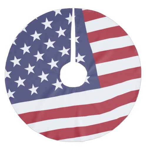 US Flag - Celebrate America - Independence Day Brushed Polyester Tree Skirt