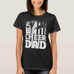 US Flag Cheerleading Father Cheer Dad T-Shirt