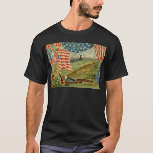 US Flag Civil War Union Medal T-Shirt