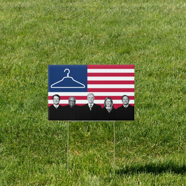 US Flag Coat Hanger SCOTUS Sign (Insitu)