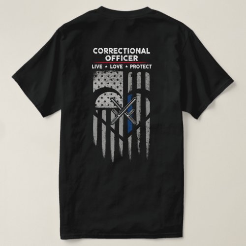 US Flag Correctional Officer Decal T_Shirt