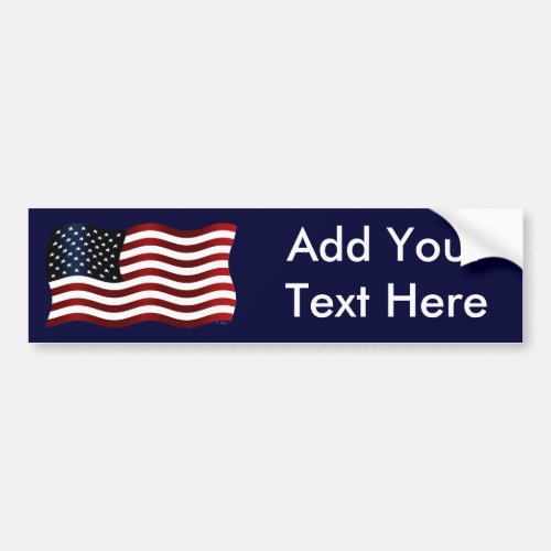 US Flag Create Your Own Bumper Sticker