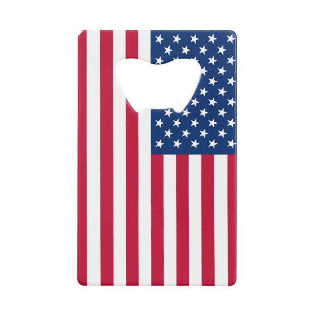 US Flag Credit Card Bottle Opener (Front)