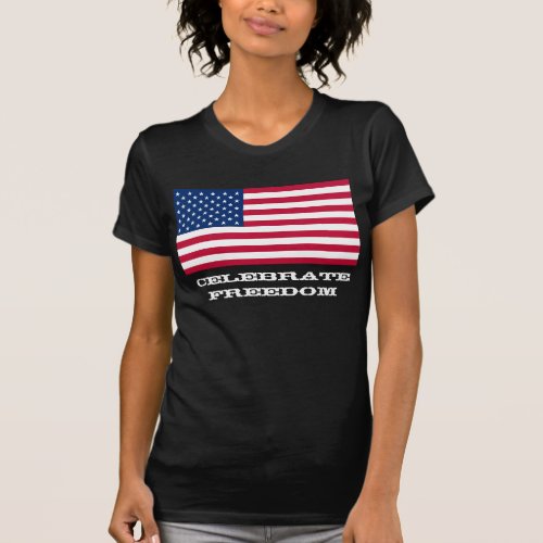 US Flag Day Freedom in Red White and Blue T_Shirt