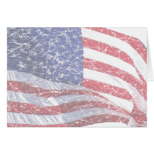 US Flag - distressed Cards (Front Horizontal)