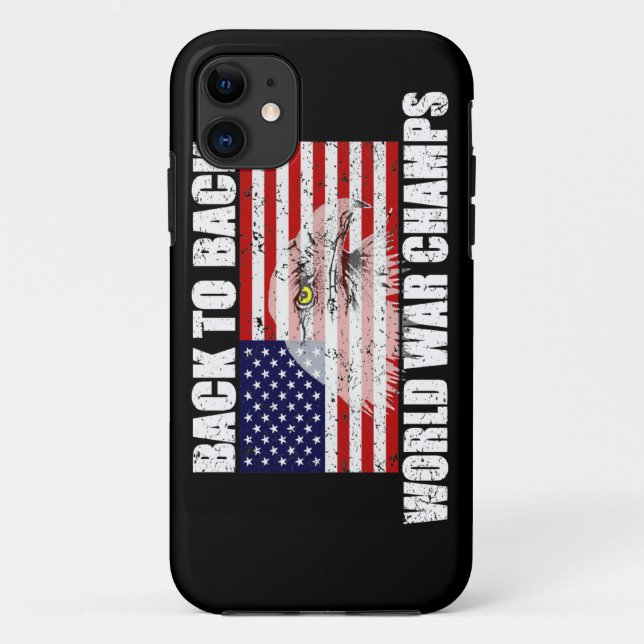 US Flag & Eagle World War Champs iPhone 5 Case (Back)