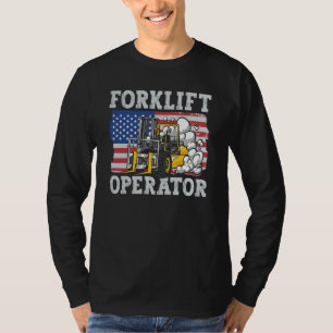 Us Flag Forklift Operator T-Shirt