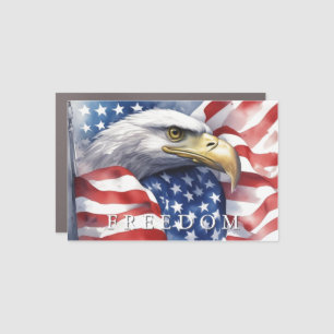 US Flag Freedom Eagle Motivational Inspirational Car Magnet