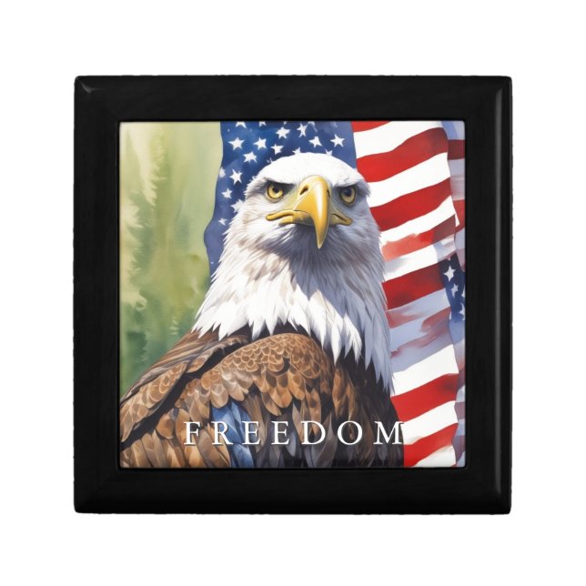 US Flag Freedom Eagle Motivational Inspirational Gift Box (Front)