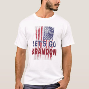 US Flag Funny Conservative Pro Trump Let's Go Bran T-Shirt