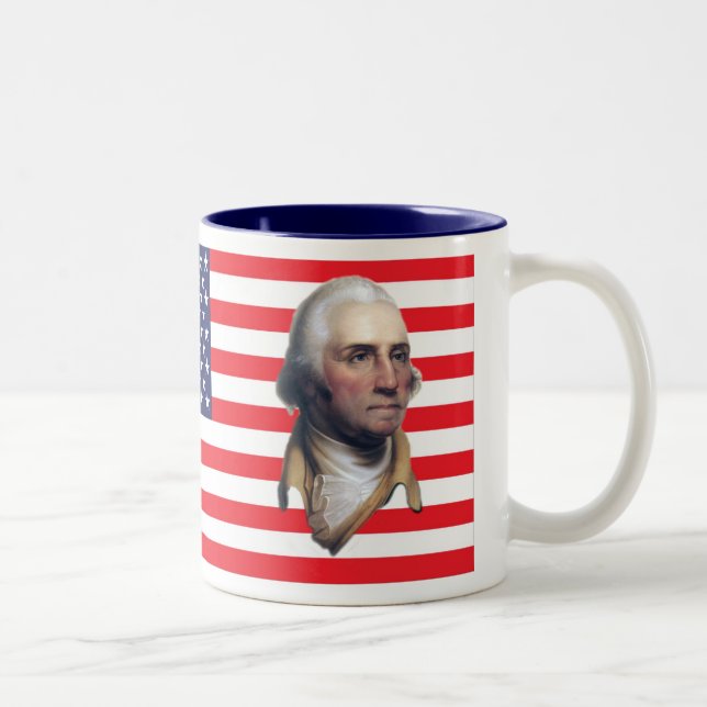US Flag George Washington Mugs (Right)