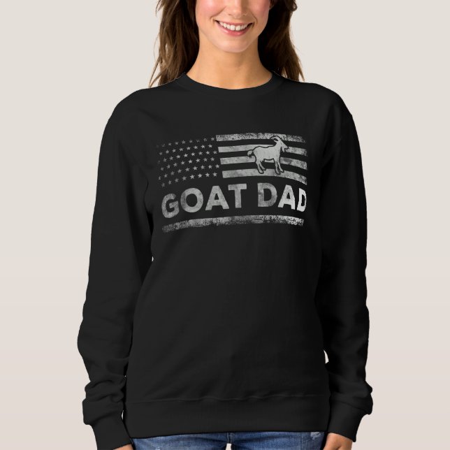 Us Flag Goat Dad apparel Farming tee for Dad Goat  (Front)