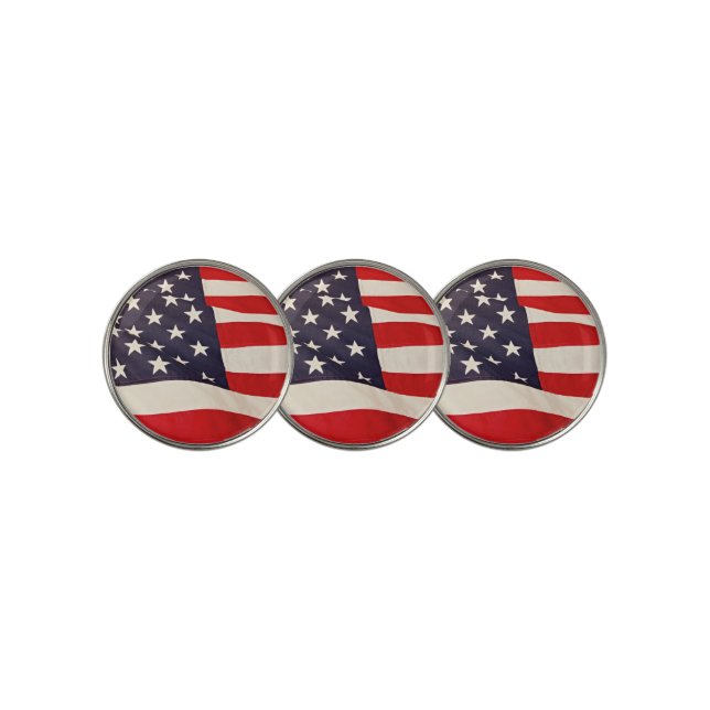US Flag Golf Ball Marker (3 Up)