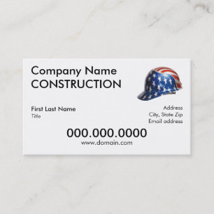 US Flag Helmet  Business Card