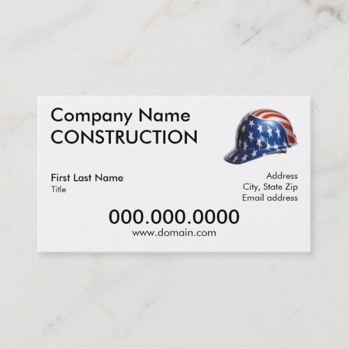 US Flag Helmet  Business Card